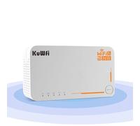KuWFi C160 WiFi 6 AX3600 Mbps Router eSIM Box, Puerto Ethernet, Bi-Banda Mesh, Configuración Fácil, Módem 5G, Conexión Eficiente y Segura