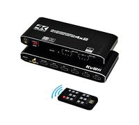 KuWFi HDMI Switch 5 in 1 out 4K@60Hz, Interruptor HDMI HDCP 2.2 Control Remoto IR,HDMI Splitter Switcher with Remote for 3D, HDCP2.2, HDR, Compatible with Xbox, PS5/4/3,Fire Stick,Roku,BLU-Ray Player