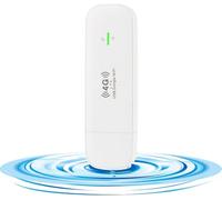 KuWFi - Llave Internet 4G 150Mbps, 4G LTE USB Dongle WiFi, Wireless Cle Módem 4G con ranura adaptador de red 4G LTE, memoria USB para aplicar a la tienda/casa, conectar a 10 usuarios