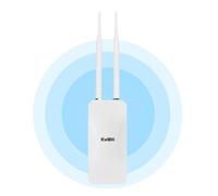 KuWFi Punto de acceso WLAN al aire libre, AC1200 Punto de acceso inalámbrico WiFi de doble banda, repetidor IP65, 24 V PoE, extensor WiFi de largo alcance, cobertura de red de 150 m, amplificador WiFi