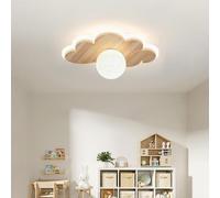 Kuwork Lampara Infantil Techo, 4000K Plafon LED Techo Nubes Luces para Habitacion, Dormitorio, Estar Pasillo y Salón, 26CM 16W