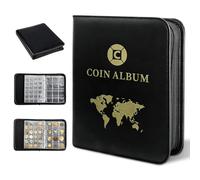 KUWUNG Álbum de Monedas 360 Bolsillos, Clasificador Monedas de Colección