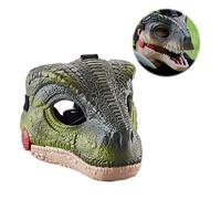 KUWUNG Máscara Dinosaurio, Realista Dino Mask con Boca Móvil y Dinosaurio Grito, Dinosaurio Máscara para Halloween, Fiesta, Disfraces, Carnaval, Cosplay (Verde)