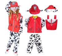 KUWUNG Patrulla Canina Disfraz para Niños, 5 Piezas Disfraces Cosplay para Carnaval, Halloween para Niñas de 2 a 4 Años, Altura 90-105 cm