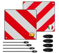 KUWUNG Placa V20 Homologada para Italia España, 2 en 1 Aluminio Señal V20, 50x50cm Reflectante Placa V20 para Portabicicletas, Caravana, Coche, Autocaravana