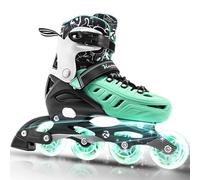 Kuxuan Skates Patines en línea para niños, Ajustables, Divertidos y Divertidos, para niñas, niños, Mujeres, Principiantes al Aire Libre y en Interiores