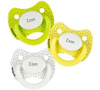 Kuxulu - Chupetes Personalizados con Nombre para Bebes - Tetinas de Silicona para Recién Nacidos - Tetina 0/6 Meses Pack Cactus