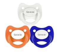 Kuxulu - Pack Chupetes Personalizados con Nombre para Bebes - Tetinas de Silicona para bebes - Tetina 0/6 Meses Modelo Alegria