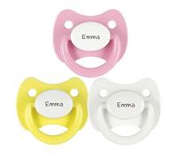 Kuxulu - Pack Chupetes Personalizados con Nombre para Bebes - Tetinas de Silicona para bebes - Tetina 6/36 Meses Modelo Margarita
