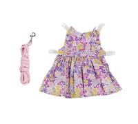 KUYCCSTRESI Conjunto de arnés y Correa for Conejos, Equipo Ajustable for pasear Mascotas y Explorar el Exterior de Forma Segura.(Purple,S 0.5-1.0kg)