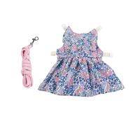 KUYCCSTRESI Conjunto de arnés y Correa for Conejos, Equipo Ajustable for pasear Mascotas y Explorar el Exterior de Forma Segura.(Blue,S 0.5-1.0kg)