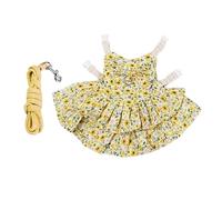 KUYCCSTRESI Conjunto de arnés y Correa for Conejos, Equipo Ajustable for pasear Mascotas y Explorar el Exterior de Forma Segura.(Yellow,S 0.5-1.0kg)