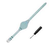 KUYCCSTRESI Correa de Reloj de Cuero Suave de 8 mm for Fossil ES3077 ES2830 ES3262 ES3060 (21 cm)(Sky Blue-Silver)