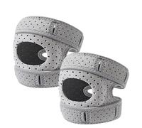 KUYCCSTRESI Rodillera Deportiva con Correa de Uso Amplio for diversas Actividades, Rodillera con Esponja anticolisión y Hebilla Ajustable.(Light Grey,M)