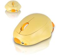 KUYHRF Cute Duck - Ratón inalámbrico Bluetooth recargable, conexión de modo dual, rueda de desplazamiento silenciosa, 1600 DPI, perfecto para portátiles, PC y tabletas (amarillo)