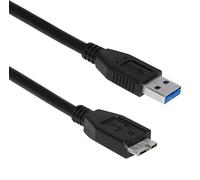 KUYiA Cable Micro B, 1FT Tipo A a USB 3.0 Micro B Macho Hasta 5 Gbps Sync Datos Compatible con Toshiba Canvio, WD Western Digital My Passport Seagate Samsung Hitachi Elements Disco Duro Externo
