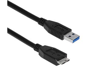 KUYiA Cable Micro B, 1FT Tipo A a USB 3.0 Micro B Macho Hasta 5 Gbps Sync Datos Compatible con Toshiba Canvio, WD Western Digital My Passport Seagate Samsung Hitachi Elements Disco Duro Externo