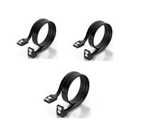 KUYIA Cable SATA 3, 7 Pin 35CM Recto a 90 Grados Ángulo Recto Cable Datos con Pestillo de Bloqueo y Conector tipo L, Velocidad 6 Gbps para HDD SSD Controlador CD, Compatible hasta Serial ATA/ 600