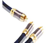KUYIOHIFI - Cable subwoofer en Y adaptador RCA macho a 2 RCA macho (0,5 m)