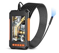KUYNMCS Cámara Boroscopio De Inspección De 8MM, Pantalla De 4,3 Pulgadas, Resistente Al Agua IP67, Cámara Tipo Serpiente Endoscópica 1080P, Cable Semirrígido, 8 Luces LED(2M/6.56FT Cable)