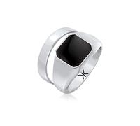 Kuzzoi Anillo de plata de ley 925, 2 anillos de plata de ley 925, 2 anillos de plata para hombre, anillo para hombre