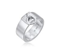 Kuzzoi Anillo de plata de ley 925 para hombre con diseño de junta tórica de plata de ley 925, anillo ancho para hombre en tamaño 60 - 66, 0607190424, 66
