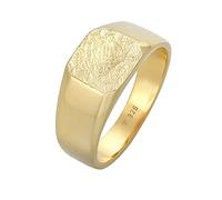 Kuzzoi Anillo de sello para hombre cuadrado mate en plata de ley 925 chapada en oro, anillo clásico de plata maciza para hombre, 11 mm de ancho, anillo dorado para hombres