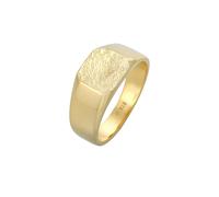 Kuzzoi Anillo cuadrado para hombre, plata de ley 925 mate chapada en oro | Clásico dorado de 11 mm de ancho para hombre en talla 60-66