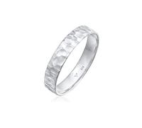 Kuzzoi Anillo para hombre (4 mm) Macizo Hecho a mano, Anillo de banda para hombres de plata de ley 925, Anillo de boda Anillo de compromiso Anillo de amistad, Anillo para hombre martillado, Talla de