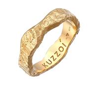 Kuzzoi Anillo para hombre (5 mm) hecho a mano de plata de ley 925, anillo de compromiso, anillo de amistad, anillo martillado, tamaño 60 - 66, 0607111422, Plata de ley