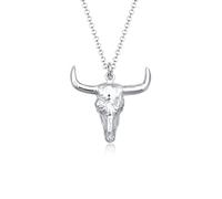 KUZZOI Collar Hombres Colgante Toro de Tauro Tendencia en Plata de Ley 925