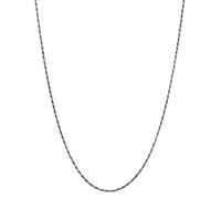 Kuzzoi Exclusivo collar de plata 925 para hombre, cadena de plata (1,4 mm), cadena de cordón sin colgante para hombre y mujer, cadena básica de aspecto trenzado, longitud 55 cm, Plata esterlina