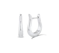 Kuzzoi Pendientes de aro para hombre (15 mm) redondos de plata de ley 925 pulida para hombres hechos a mano