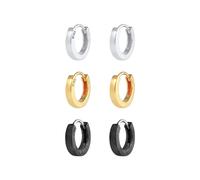 KUZZOI Pendientes oro / negro / plata XS-XXL oro / negro / plata