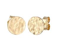 Kuzzoi Pendientes para hombre (7,5 mm), de oro amarillo 375, con placas, para hombre, Oro amarillo