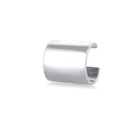 Kuzzoi Pendientes para hombre, con cierre de clip (7 x 10 mm), redondos, 1 unidad, de plata de ley 925 pulida, para hombre