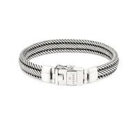 Kuzzoi Pulsera de Buda para hombre, 10 mm, hecha a mano de plata 925, 19 cm, Plata de ley, Sin piedra preciosa