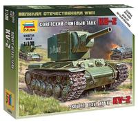 Kv-2 Heavy Soviet Tanque 1:100 Plástico Modelo Kit Zvezda