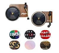 KVAEY 2 ambientadores para coche, clips de ventilación para coche, tocadiscos de estilo retro, clips de ventilación, difusores de fragancia giratorios para coche, incluye 12 tabletas de aroma para los