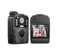 KVBRUI Cámara Corporal de 1080p, 3000mAh, Compatible con grabación de 13H, videocámara de visión Nocturna, cámara policial for aplicación de la Ley for Senderismo y Paseo(256GB Camera)