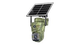 KVBRUI Cámara de rastreo Solar 4G con Pantalla Dual, WiFi, Panel Solar for Exteriores, cámara de Caza, visión Nocturna, monitoreo de Vida Silvestre, grabadora 4k(4G CAM Add 128G)