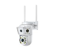 KVBRUI Cámara de vigilancia Exterior con WiFi 1080P y múltiples Lentes, con intercomunicador bidireccional, visión Nocturna y Monitor for bebés.