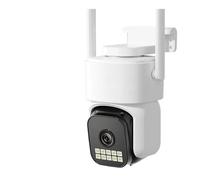 KVBRUI Cámara de vigilancia Exterior PTZ WiFi 4K de 8 MP con Zoom Digital 5X y detección Humana, visión Nocturna y Seguridad 5G.(EU Plug,2MP NO SD Card)