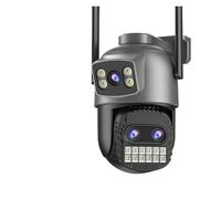 KVBRUI Cámara de vigilancia Exterior PTZ WiFi de 15 MP y 8K con Zoom de 10X y Larga Distancia de 35 m, visión Nocturna, CCTV, IP, detección Humana.(UK Plug,15MP NO SD Card)