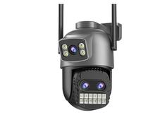 KVBRUI Cámara de vigilancia Exterior PTZ WiFi de 15 MP y 8K con Zoom de 10X y Larga Distancia de 35 m, visión Nocturna, CCTV, IP, detección Humana.(AU Plug,12MP NO SD Card)