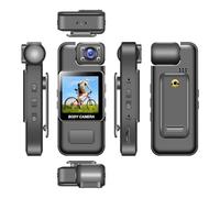 KVBRUI Cámara Deportiva 4k, grabadora de vídeo Digital portátil, cámara Corporal de policía, Ultra HD, WiFi, visión Nocturna infrarroja, videocámara Deportiva DV for Montar(with 32 GB)