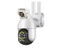 KVBRUI Cámara Domo IP PTZ a Todo Color con Lente Dual de 2 MP y 1080P, detección de Movimiento humanoide con IA, Monitor de Seguridad CCTV for el hogar(2MP 16GB)