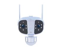 KVBRUI Cámara IP de 8 MP for Exteriores, visión Nocturna, panorámica, ángulo de 180°, 4K, CCTV, WiFi, detección Humana(AU Plug,6MP Camera No Card)
