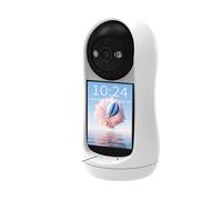 KVBRUI Cámara IP de Seguridad con videollamada, WiFi, PTZ de 3 MP, Pantalla IPS de 2,8 Pulgadas, detección de llanto de bebé y Monitor de bebé.(EU Plug,3MP and 64GB Card)