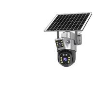 KVBRUI Cámara Solar for Exteriores V380 Pro HD de 15 MP con WiFi, Triple Lente, Seguimiento móvil, visión Nocturna, Tarjeta SIM 4G, CCTV, intercomunicador bidireccional.(Dual Lens 4G)
